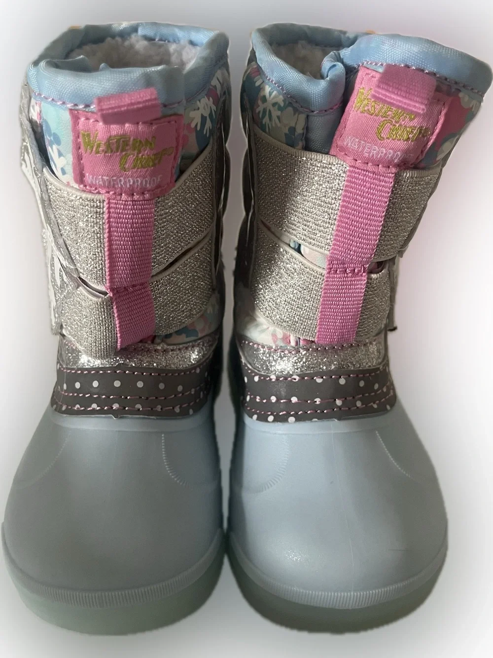 Western Chief Toddler Girls Denali Lighted Snow Boots Faux Fur Size 5 NWT